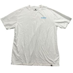 Birdogs XL White Crew Neck T Shirt Short‎ Sleeve Cotton Polyester